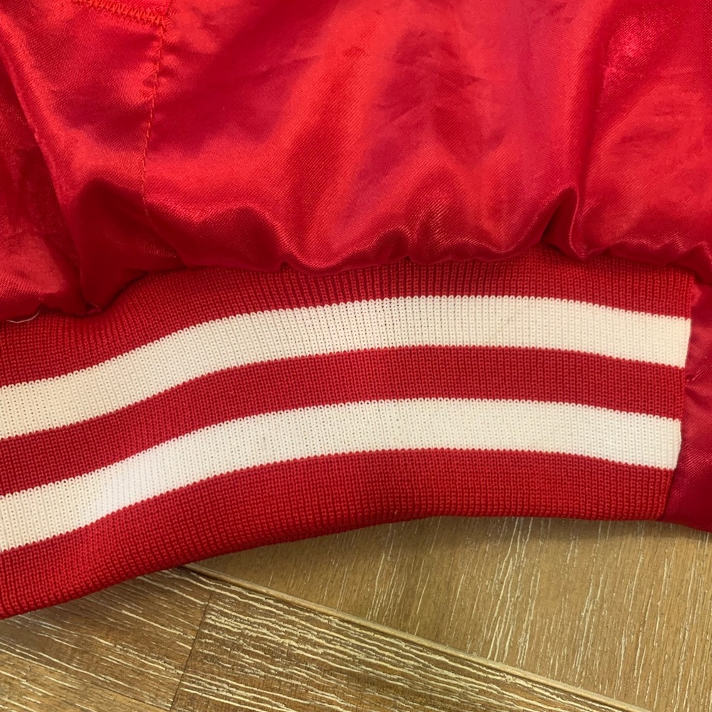 Vintage Made in the USA Firestone Red Bomber Jacket - Picture 9 of 12